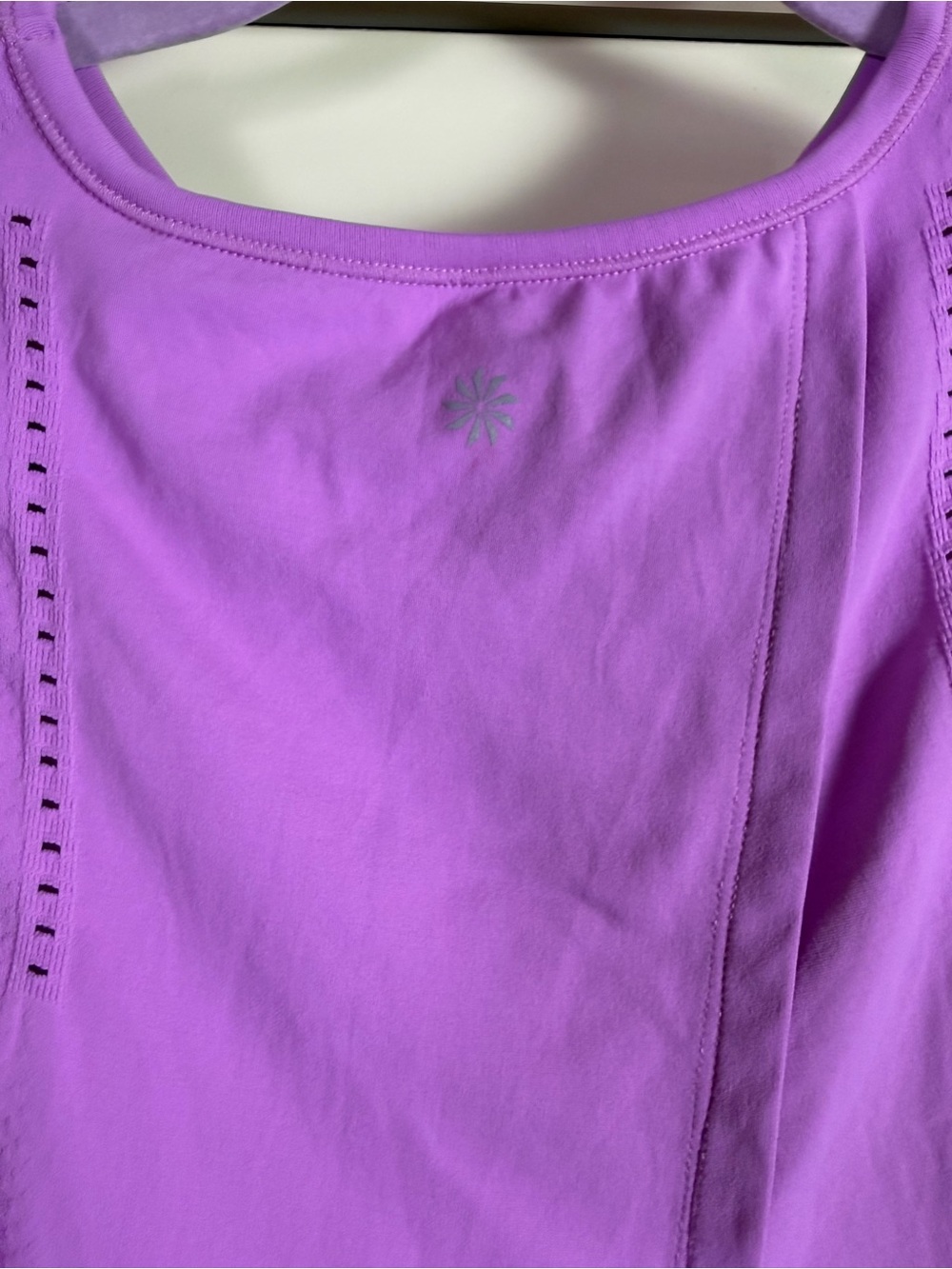 Athleta Pink Purple Laser-Cut Racerback Tank - Picture 3 of 5